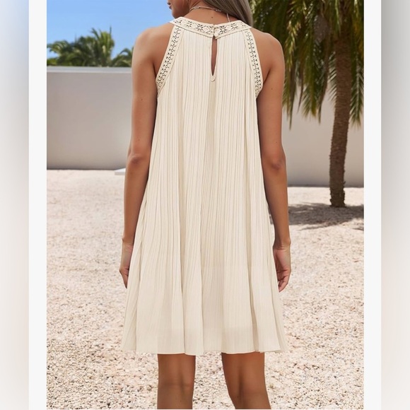 NWT Zesica Summer Halter Chiffon Mini Sleeveless A Line Flowy Dress Size M - Picture 3 of 6
